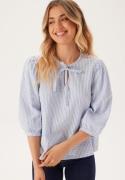 Happy Holly Bow Blouse Blue/Striped 32/34