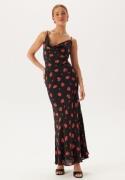 Bardot Monroe Cowl Neck Maxi Dress 194008 Black Floral 36(UK8)