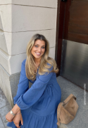 Happy Holly Jersey Structure Wrap Dress Blue 40/42