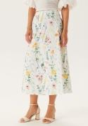 VILA Vicapro Hw Midi Skirt Cloud Dancer Aop:flowers 40