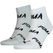 Puma Strumpor 2P BWT Quarter Sock Vit/Grå Strl 39/42