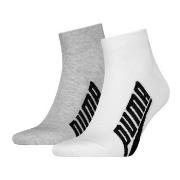 Puma Strumpor 2P Lifestyle Quarter Sock Vit/Grå Strl 35/38