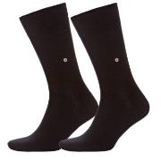 Burlington Strumpor 2P Everyday Cotton Sock Svart Strl 40/46 Herr