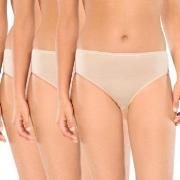 Schiesser Trosor 3P Essentials Cotton Briefs Beige bomull 40 Dam