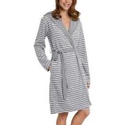 Schiesser Essentials Light Terry Cloth Bathrobe Grå 42 Dam