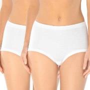 Schiesser Trosor 2P Original Classics Fine Rib Waist Panties Vit bomul...