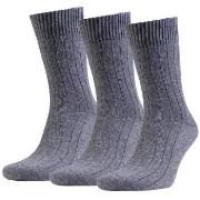 Amanda Christensen Strumpor 3P Supreme Wool Sock Grå Strl 43/46