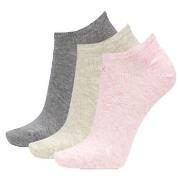 Calvin Klein Strumpor 3P Chloe Cotton CK Logo Liner Socks Rosa/Grå Str...