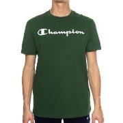 Champion Classics Men Crewneck T-shirt Mörkgrön bomull Medium Herr