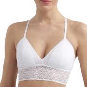 DKNY BH Modern Lace Racerback Longline Bralette Vit nylon Small Dam