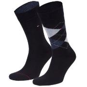 Tommy Hilfiger Strumpor 2P Men Sock Check Marin Strl 47/48 Herr