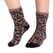 PJ Salvage Strumpor Fun Print Cozy Socks Leopard polyester One Size