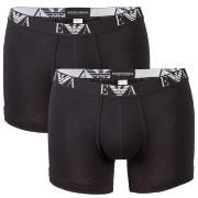 Armani Stretch Cotton Boxers Kalsonger 2P Svart bomull X-Large Herr