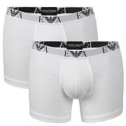 Armani Stretch Cotton Boxers Kalsonger 2P Vit bomull Large Herr