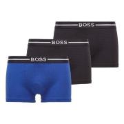 BOSS Kalsonger 3P Organic Cotton Trunk Svart/Blå bomull X-Large Herr