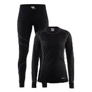 Craft Baselayer Set Women Svart polyester Medium Dam