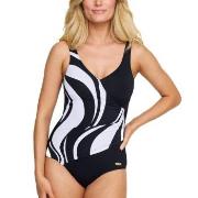 Damella Julia Basic Swimsuit Svart/Vit 50 Dam
