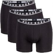 BOSS Kalsonger 3P Cotton Stretch Boxer Brief Long Svart bomull Small H...