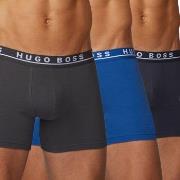 BOSS Kalsonger 3P Cotton Stretch Boxer Brief Long Blå/Grå bomull Small...