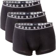 BOSS Kalsonger 3P Cotton Stretch Trunks Svart bomull Large Herr