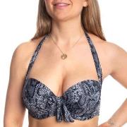 Missya Rose Bikini Strapless Halterneck Print Svart mönstrad C 75 Dam