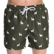 Panos Emporio Badbyxor Classic Llama Swim Shorts Mörkgrön polyester X-...