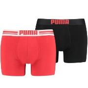 Puma Kalsonger 2P Everyday Placed Logo Boxer Svart/Röd bomull Small He...