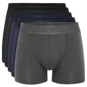 Resteröds Kalsonger 5P Gunnar Bamboo Boxer Grå/Blå Medium Herr