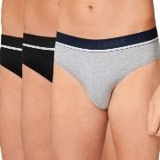 Schiesser Kalsonger 3P 95-5 Organic Cotton Rio Brief Svart/Grå bomull ...