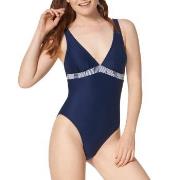 Triumph Summer Waves Padded Swimsuit Mörkblå C 42 Dam