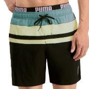 Puma Badbyxor Heritage Stripe Mid Swim Shorts Svart/Grön polyester Med...