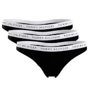 Tommy Hilfiger Trosor 3P Recycled Essentials Thong Svart X-Small Dam