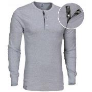 Dovre Organic Cotton Grand Dad Rib Shirt Grå ekologisk bomull X-Large ...