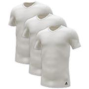 adidas 3P Active Flex Cotton V-Neck T-Shirt Vit bomull Small Herr