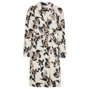 Damella Greymelange Flower Wrap Around Robe Creme Medium Dam