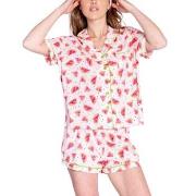 PJ Salvage Pyjamas Playful Prints Rosa Mönstrad Large Dam