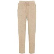 Damella Knitted Lounge Pants Beige Medium Dam