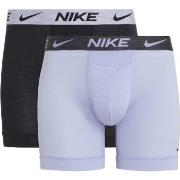 Nike Kalsonger 2P Dri-Fit ReLuxe Boxer Brief Lila/Svart Medium Herr