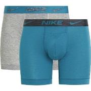 Nike Kalsonger 2P Dri-Fit ReLuxe Boxer Brief Grå/Blå Medium Herr