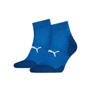 Puma Strumpor 2P Sport Cushioned Quarter Socks Blå Strl 35/38