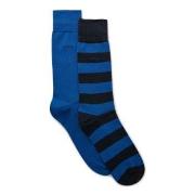 BOSS Strumpor 2P RS Block CC Socks Blå Strl 43/46 Herr