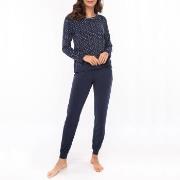 Lady Avenue Bamboo Long Sleeve Pyjamas Marin mönstrad Bambu Medium Dam