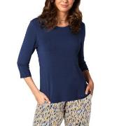 Lady Avenue Bamboo Pyjamas Three Quarter Sleeve Marin mönstrad Bambu X...