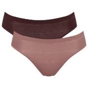 Sloggi Trosor 2P ZERO Motion Ultra High Leg Brief Brun polyester Mediu...