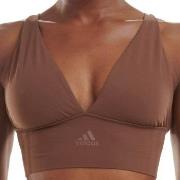 adidas BH BOS Smart Micro 720 Seamless Plunge Bra Mörkbrun polyamid La...