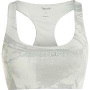 Calvin Klein BH Sport Medium Support Printed Bra Ljusgrön Large Dam