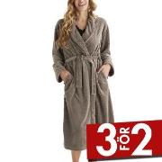 Damella Jaquard Fleece Robe Brun polyester Large Dam