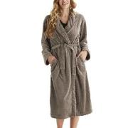 Damella Jaquard Fleece Robe Brun polyester XX-Large Dam