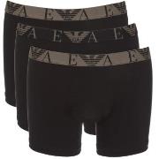 Armani Cotton Boxers Kalsonger 3P Svart bomull Medium Herr