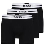 BOSS Kalsonger 3P Solid Cotton Bold Boxer Svart bomull Large Herr